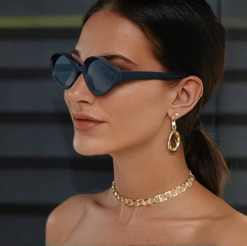 Retro Cat Eye Eyewear With Uv400 Protection For Outdoor Fashion And Sun Protection