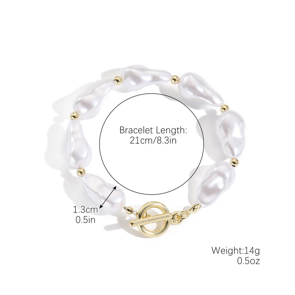 Винтажный комплект из жемчужин барокко особой формы, высококачественное ожерелье с безопасной пряжкой, браслет, комплект ювелирных изделий.