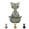 Статуэтка Будды-Кота для медитации и йоги, коллекционная, счастливая кошка, украшения для декора 12,5 см