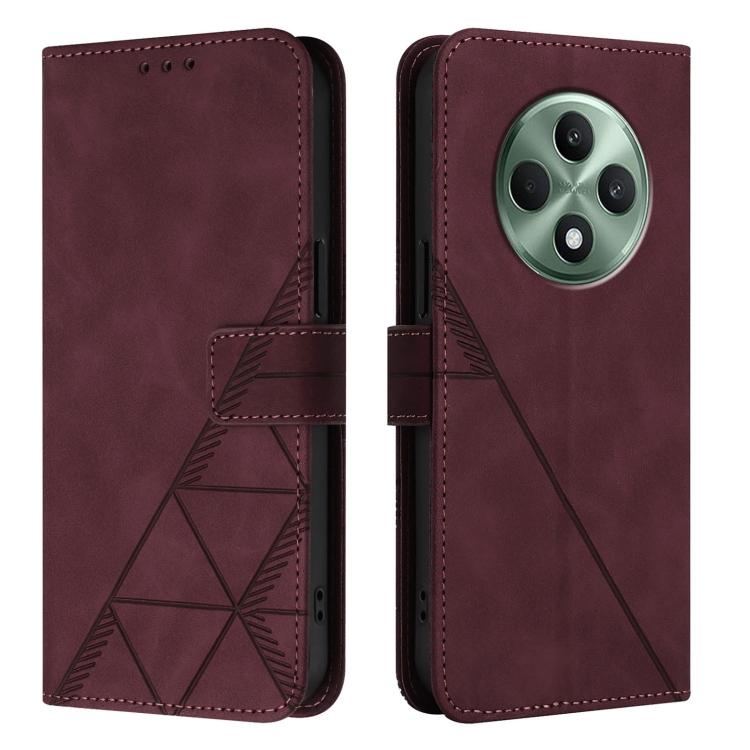 Factory Price for OPPO Reno12 F 5G Global Crossbody 3D Embossed Flip Leather Phone Case
