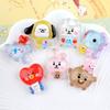 Мультяшный милый брелок в стиле BT21, подходящий для шлепанцев и сандалий, 3D мягкий ПВХ брелок для обуви, модный аксессуар для украшения обуви DIY