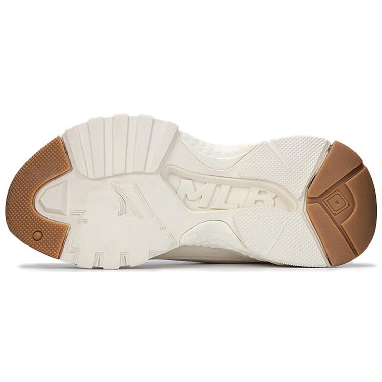 New MLB Chunky High Anti Slip Wear Resistant High Top Canvas Shoes Unisex White 32SHU1111-50I