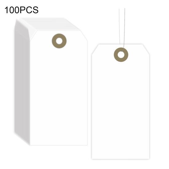 100 шт. пустые этикетки для доставки с проволочными бирками для еды, одежды, вина, этикетки для маркировки инвентаря, поделок