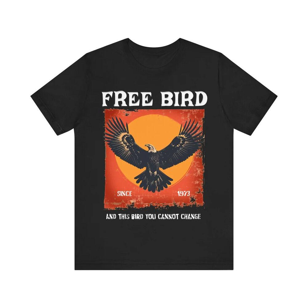 Футболка Free Bird, Футболка с изображением группы, Футболка с изображением старой рок-группы, Ретро-футболка с музыкой, Унисекс-футболка с рок-группой