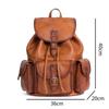 Johnature Men Genuine Leather Backpack Retro Large Capacity Portable Travel Bags Natural Real Cowhide Laptop Backpacks