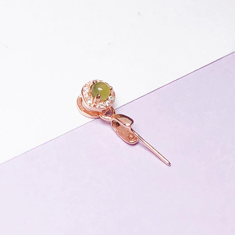 Пряжка из стерлингового серебра S925 для ожерелья Jade Buddha/Guanyin Pixiu