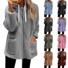 Women's Zip Up Hoodies Oversized Fleece Long Pullover Hooded Sweatshirts Casual Long Sleeve Fall Hoodie Jacket