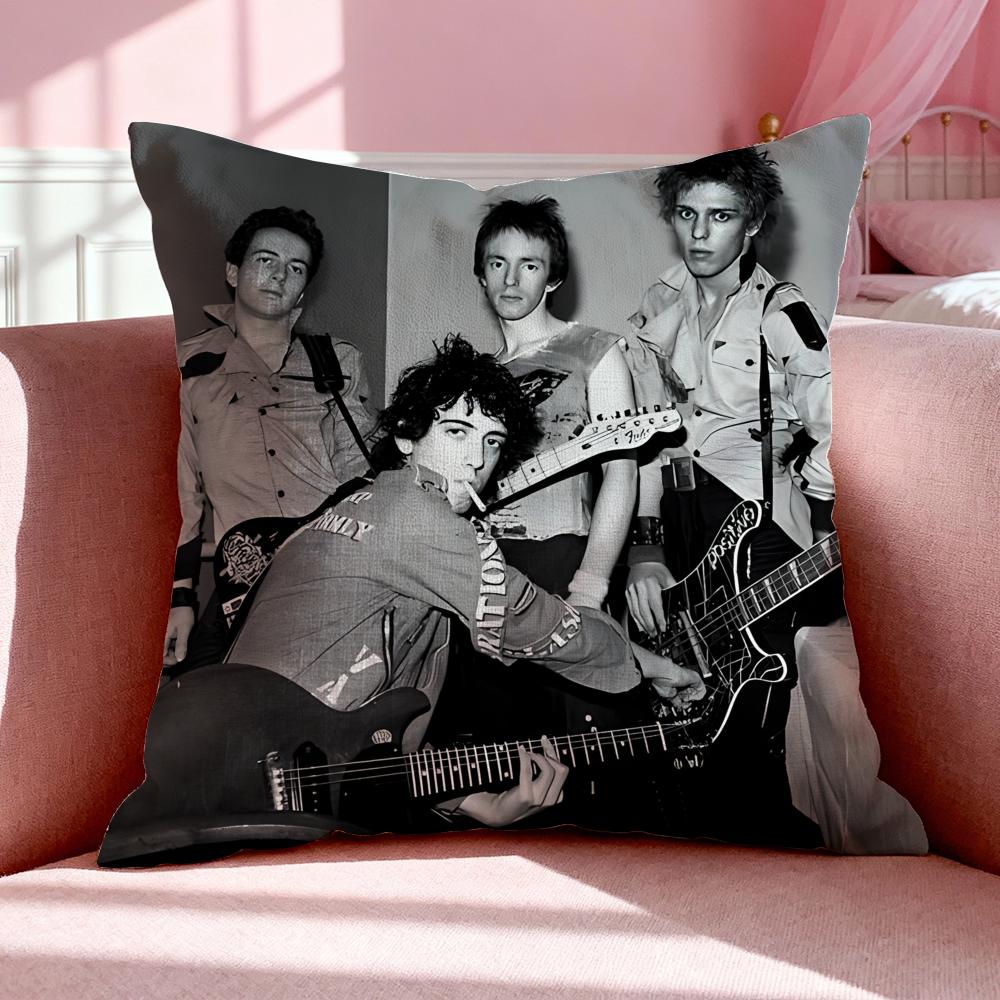 Подушка с принтом группы The Clash, дышащая наволочка из льна, летняя, без запаха, экологически чистая, с потайной молнией, стирающаяся