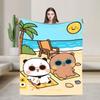 Bubu Dudu Flannel Blanket Winter  Super Soft Throw Blanket for Kids Adult Outdoor Print Bedspread Sofa Bed Cover
