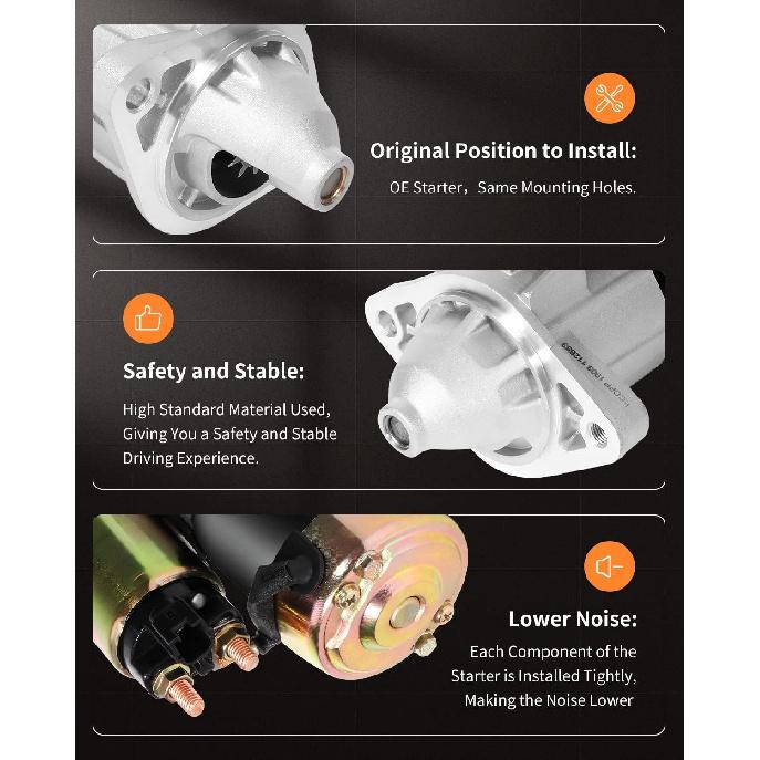 OCPTY Starter Starters Compatible 17841 SND0295 for Pontiac Vibe for Toyota Corolla/Matrix 2003 2004 2005 2006 2007 2008 1.8L