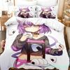 Hololive Nekomata Okayu Комплект постельного белья Односпальный Полуторный Двуспальный Queen King Размер Взрослая Спальня Пододеяльник 3D Аниме Мальчики Комплект постельного белья