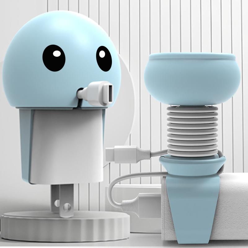 Силиконовый органайзер для кабеля милый мультяшный протектор для зарядки портативная пряжка для дата-кабеля фиксирующая лента настольная пряжка для хранения кабеля