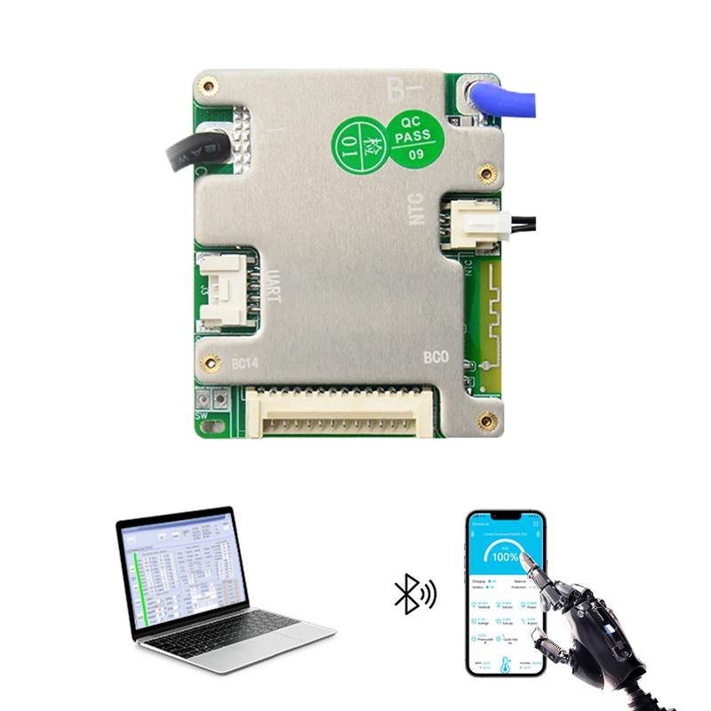 JBD Bluetooth 7S до 14S 13S 48V 52V Плата защиты литиевой батареи Умный BMS Балансировка 24V 36V Li-ion 8S 12S LifePo4 20A 30A