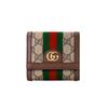 Кошелек Ophidia GG Supreme из канваса с полосой Web, складной, с золотым логотипом Double G, унисекс, роскошный, для ежедневного использования