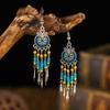 Bohemian Drop Dangle Earrings For Women Geometric Enamel Handmade Beads Tassel Vintage Boho Earrings Jewelry Pendientes Mujer