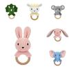Baby Toy Collection Of Knitted Animal Rattles With Soft Plush Fabric For Infant Sensory Stimulation