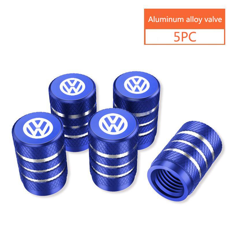 Car Key Chain Zinc Alloy Keychain Car Valve Caps Car Key Ring For VW Volkswagen Polo Passat B5 B6 B7 T4 T5 Golf Car Accessories