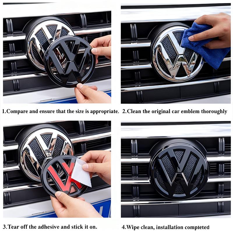 Car Logo Front Grille Rear Trunk Decoration Sticker Accessories For VW GTI Golf MK6 MK7 Polo Passat CC Tiguan T-ROC Jetta Arteon Hp9 wzpc7