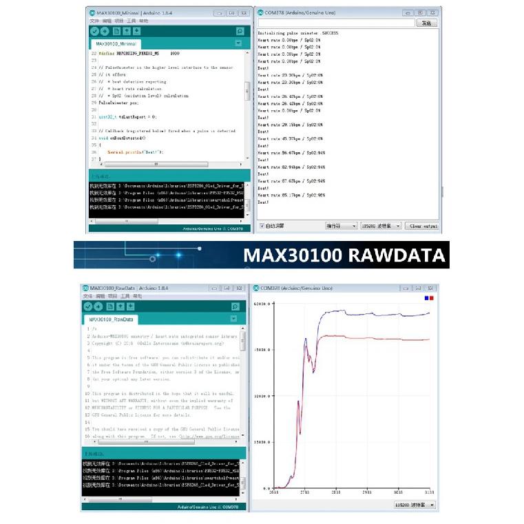 MAX30102 MAX30100 Датчик Пульса и Кислорода в Крови Интерфейс I2C Совместим с Arduino ESP32 Raspberry Pi для DIY Медицинского Монитора