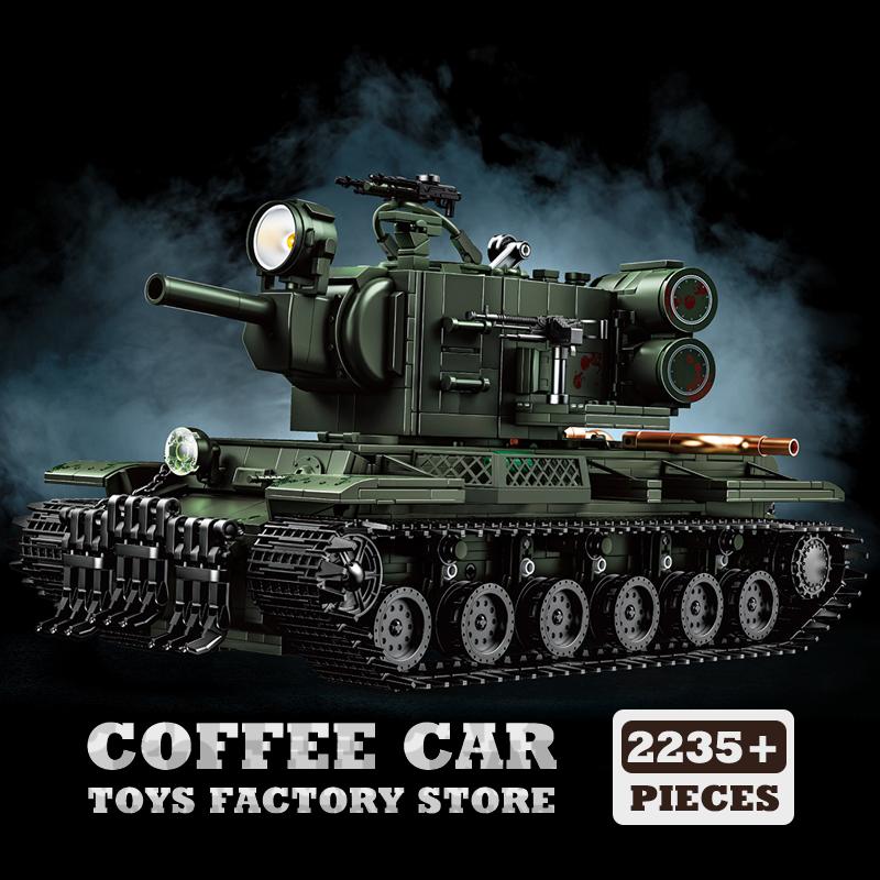 Нетоксичные Новые Тяжелые Танки V2 Строительные Кубики Военные Танки WW2 Модели MOC Блоки Головоломки Игрушки Армейский Солдат Бронированные Машины Модель Подарки на День Рождения DIY