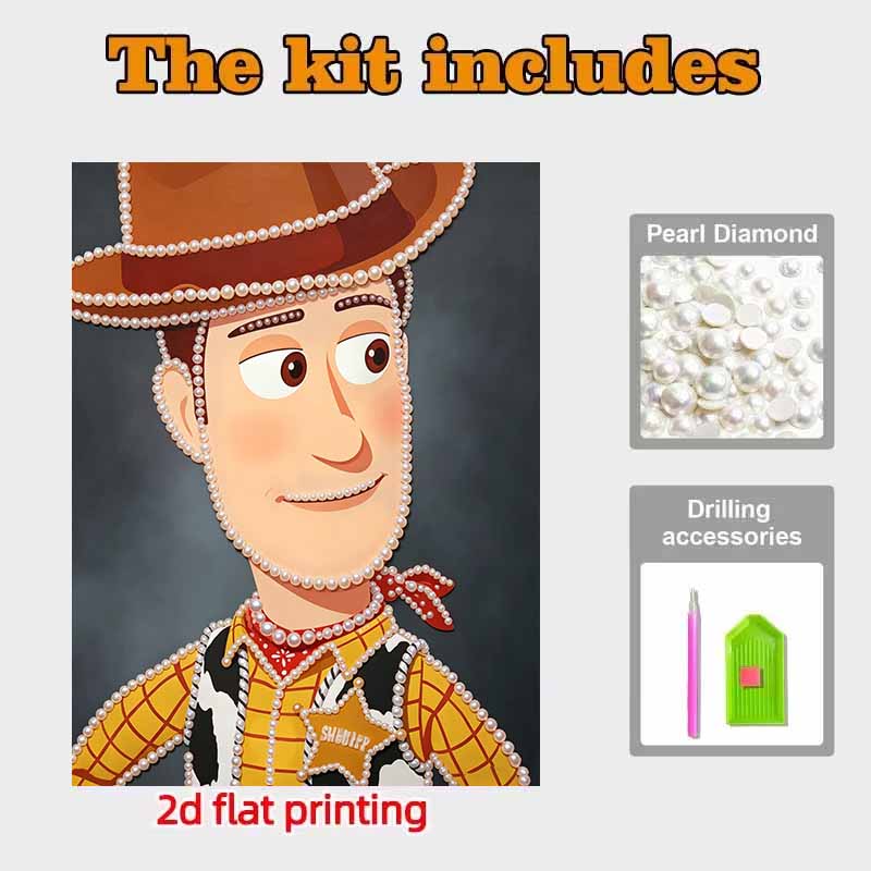 Disney Pearl Painting Toy Story Woody Art Kit Adult Beginner Home Wall Decor Special Shape