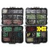 174/189pcs/lot Carp Fishing Tackle Kit Box Lead Clips/Beads/Hooks/Tubes/Swivels Baiting Terqiuhxal