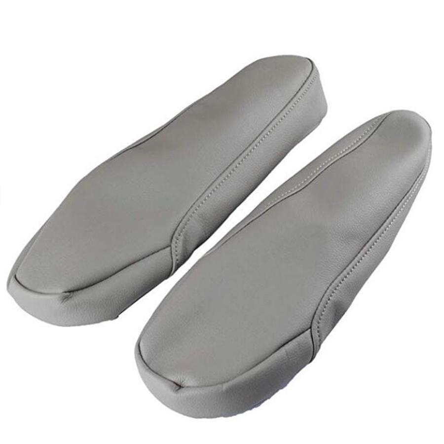 2X Серый Чехол на подлокотник из ПУ кожи Обивка Подходит для Honda Odyssey 2005-2010