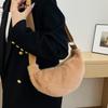 Женская плюшевая сумка кроссбоди Осень Зима Пушистая сумка-хобо Повседневная универсальная сумка на плечо Модная легкая сумка подмышку