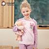 Eblun Girls' Pure Cotton Thermal Underwear Set