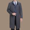 Middle-aged and Elderly Men's Wool Long Windbreaker Business Casual Thick Coat Autumn and Winter New Daddy Wool Coat