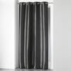 Rideau - SHANA - Anthracite - 140x240 Cm - Œillets - Effet Soie Sauvage