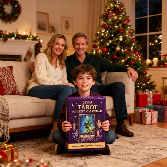 Адвент-календарь Таро 2025 24 Коллекционные 2D Фигурки Карт Таро Набор Украшений Календарь Обратного Отсчета Мистический Подарок для Любителей Таро