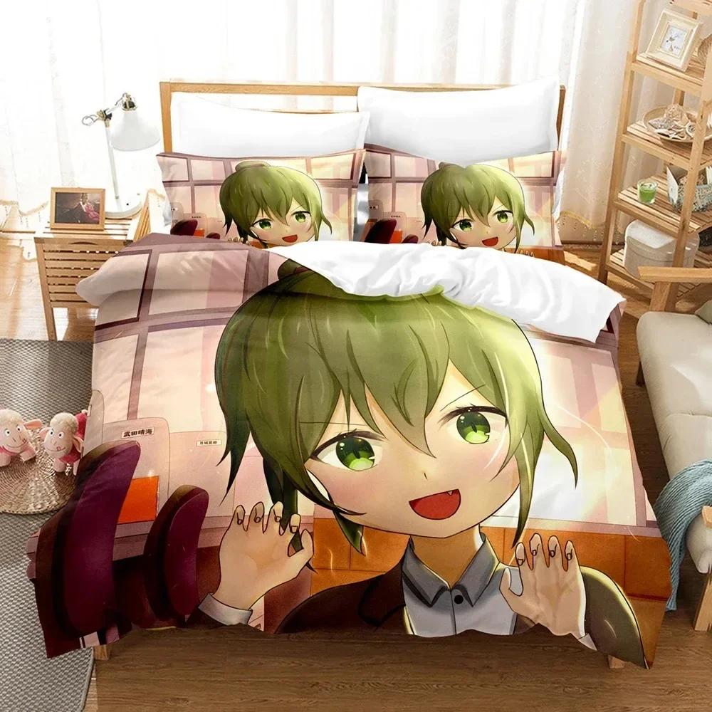 3D My Senpai Is Anoying Комплект постельного белья с принтом Постельное белье Комплект с наволочками Постель Мягкое Покрывало Мягкое Односпальное Двуспальное Queen Super King-Size Размерыd