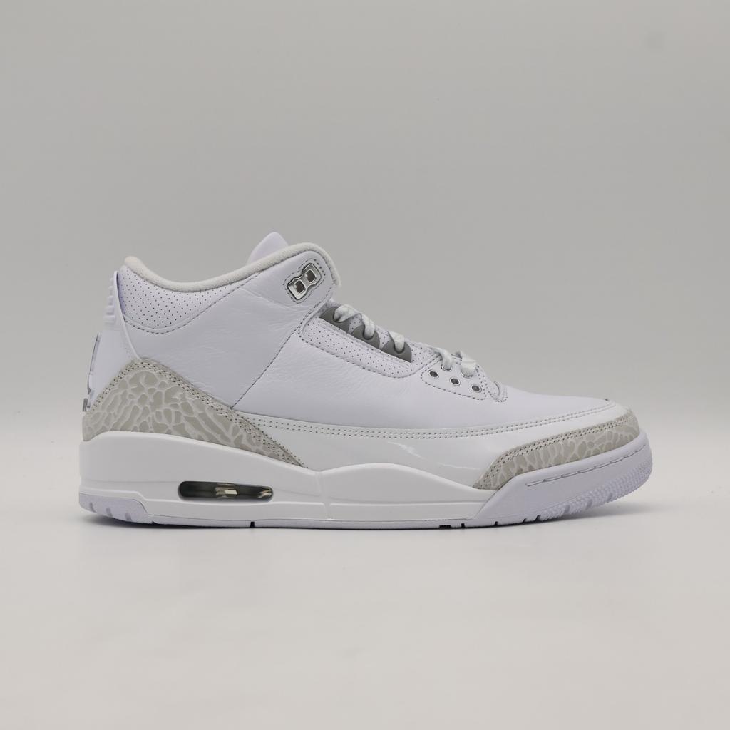CT8532-111 Nike Air Jordan 3 Retro Pure Money Белый и Серебристый (2025) (Мужской)
