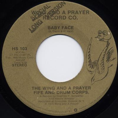 7-дюймовая пластинка WING & A PRAYER FIFE & DRUM CORPS. - Baby Face HS103 WING AND A PRAY 1975 США Соул/Фанк Б/у