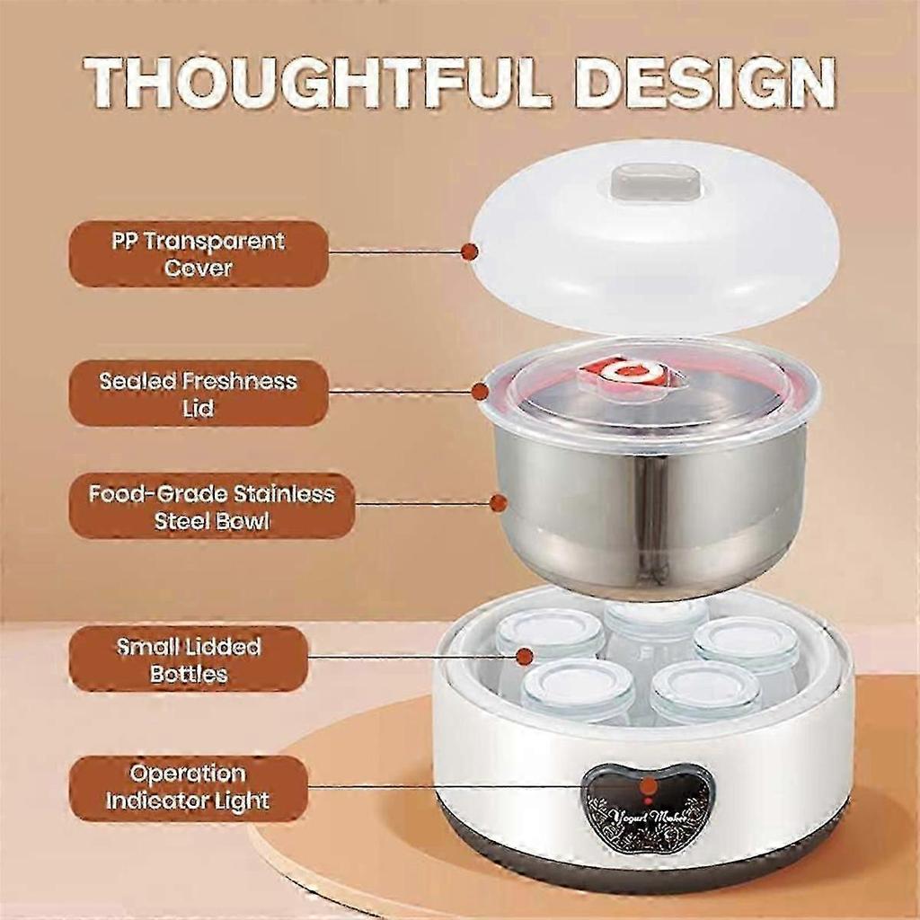 Yogurt maker, 36-hour, adjustable temp & time, EU plug, electric-Good