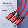Кабель USB для быстрой зарядки Apple Android V8 и Huawei Type-C - 3-в-1