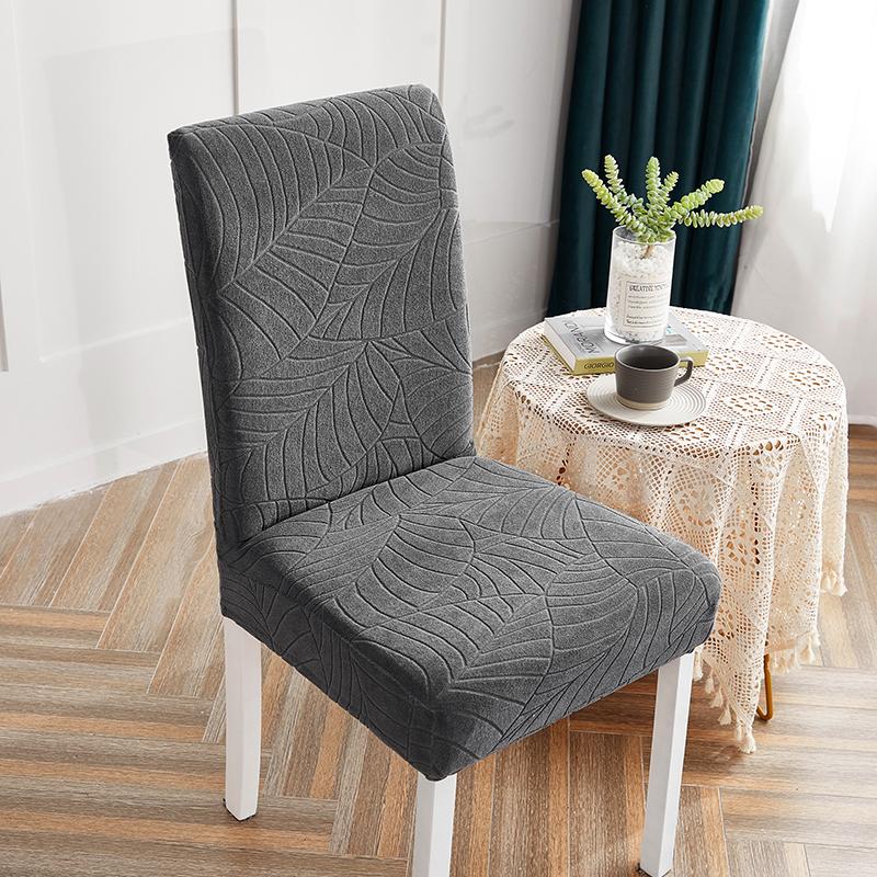 Elastic Dining Chair Cover Thick Jacquard Spandex Chair Cover for Dining Room Anti-Slip Kitchen Chair Cover