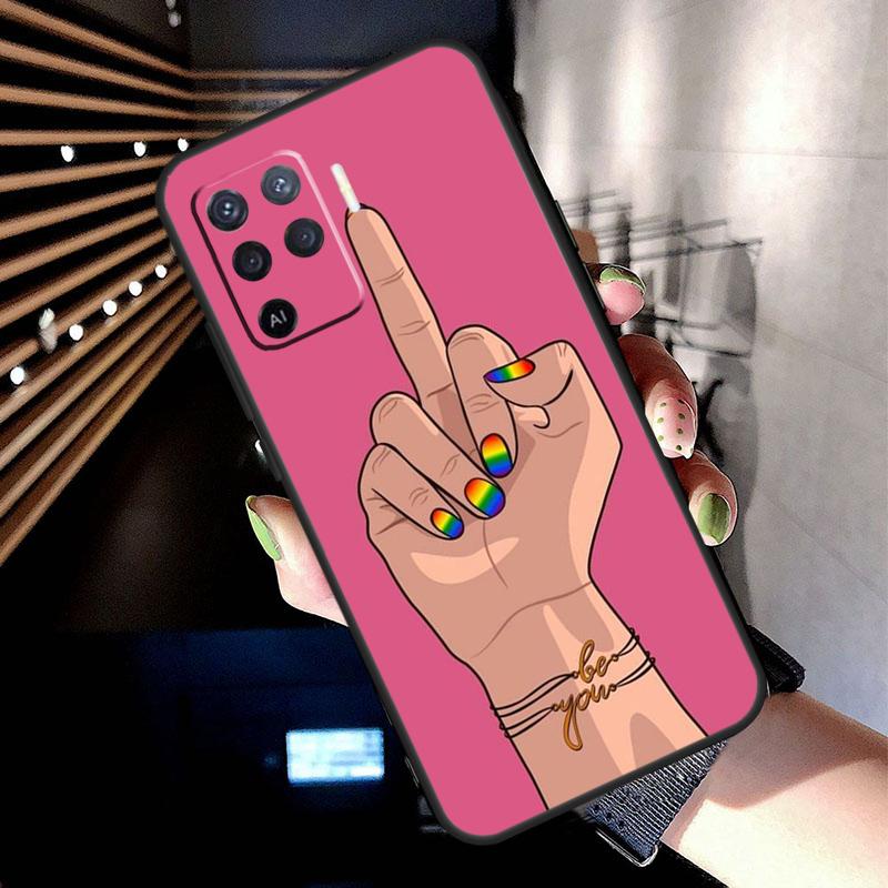 Чехол с радужным флагом ЛГБТ для Oppo A74 A54 A94 A80 A60 A40 A18 A38 A58 A78 A98 A96 A76 A16 A15 A17 A57 A77 A5 Pro