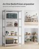 SONGMICS 5-Tier Shelving Unit, Steel Shelving Unit for Storage, Tool-Free Assembly, for Garage, Shed, Load Capacity 600 kg, 50 x 100 x 200 cm, Silver