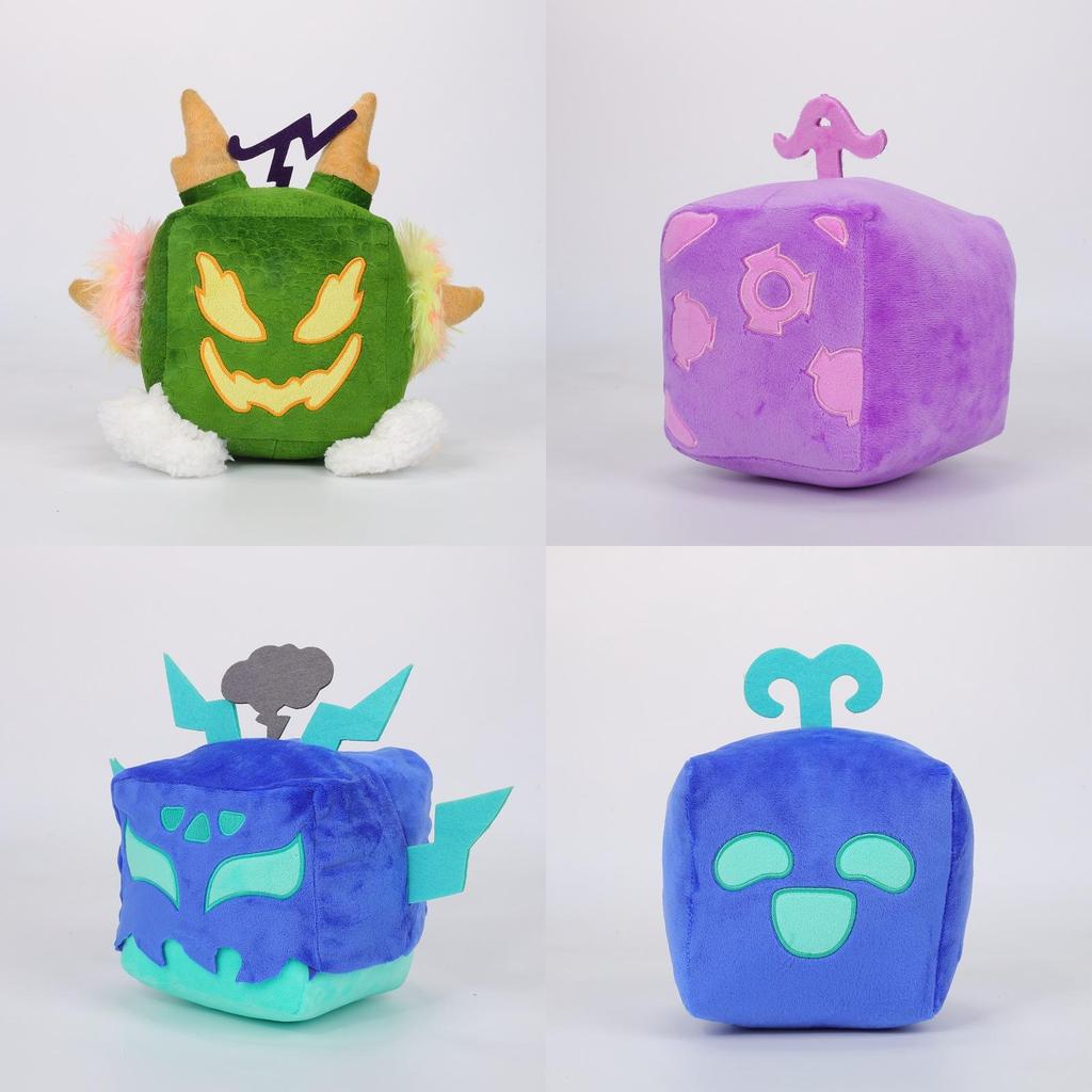 Плюшевая игрушка Blox Fruits с коробкой с леопардовым принтом, фиолетовая коробка, форма животного