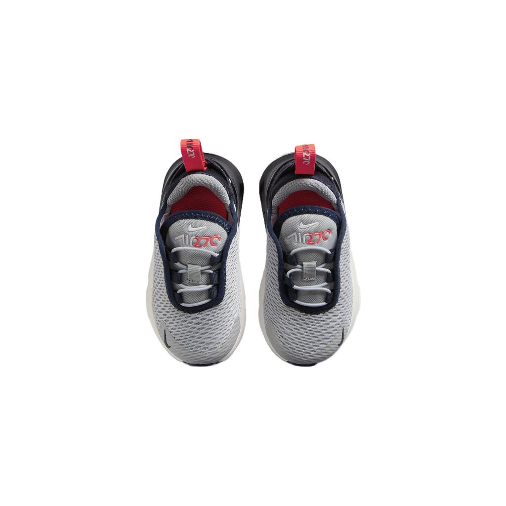 Nike Air Max 270 TD Светло-дымчато-серый Ярко-пурпурный Детские кроссовки Темно-обсидиановый Фантом DD1646-028