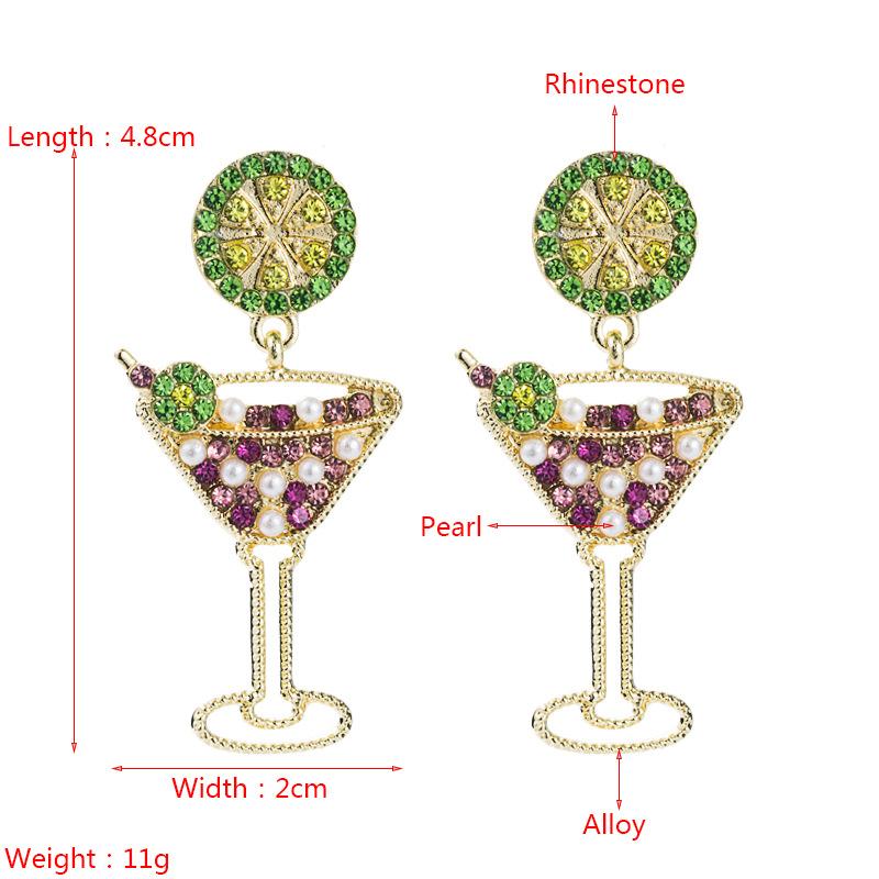 Женские забавные серьги-подвески из титанового стального сплава, акриловые красочные хрустальные коктейльные серьги с геометрическим узором для ушей