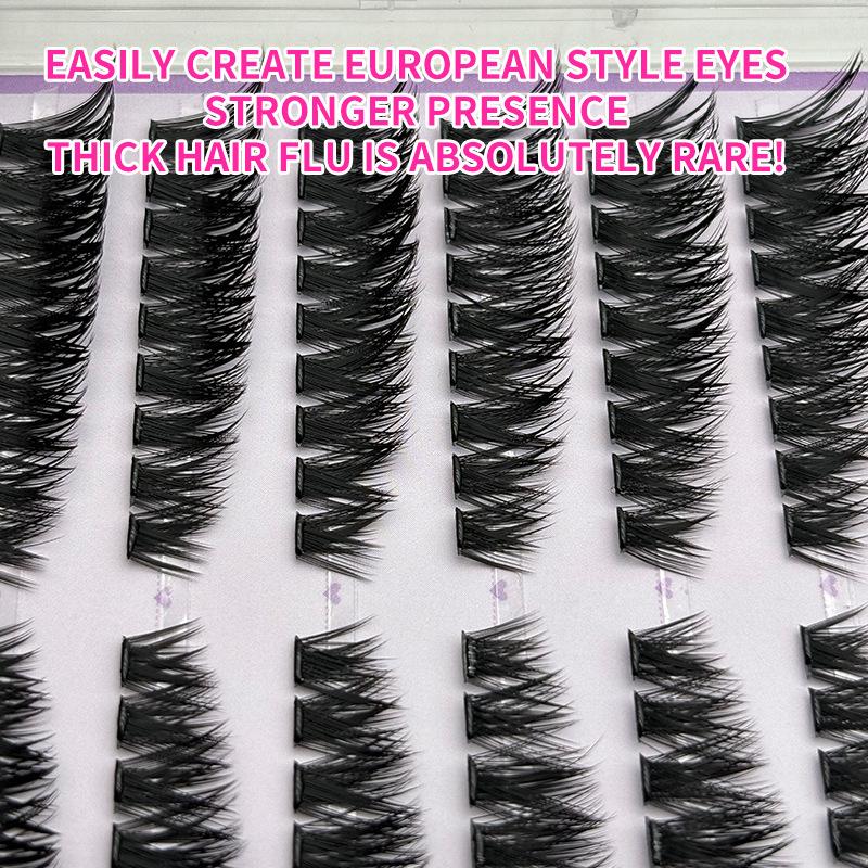 Southeast Asia Cross-Border 80D Simulation Dense False Eyelashes 10-Row Large Capacity Eyelash Extension Kits DIY