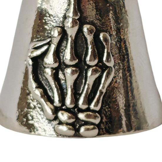 Подвеска в виде скелета руки, ожерелье, подвеска-колокольчик для мотоциклиста, подвеска-шарм с жестом 'отвали', подарок для мужчин и женщин