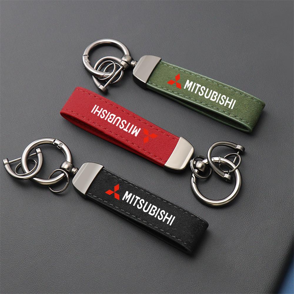 sdbf9 New Car Keychain Buckle Leather Keychain For Mitsubishi Asx Lancer 10 Outlander 3 l200 Xpander Pajero 4 Montero V73 Triton Galan