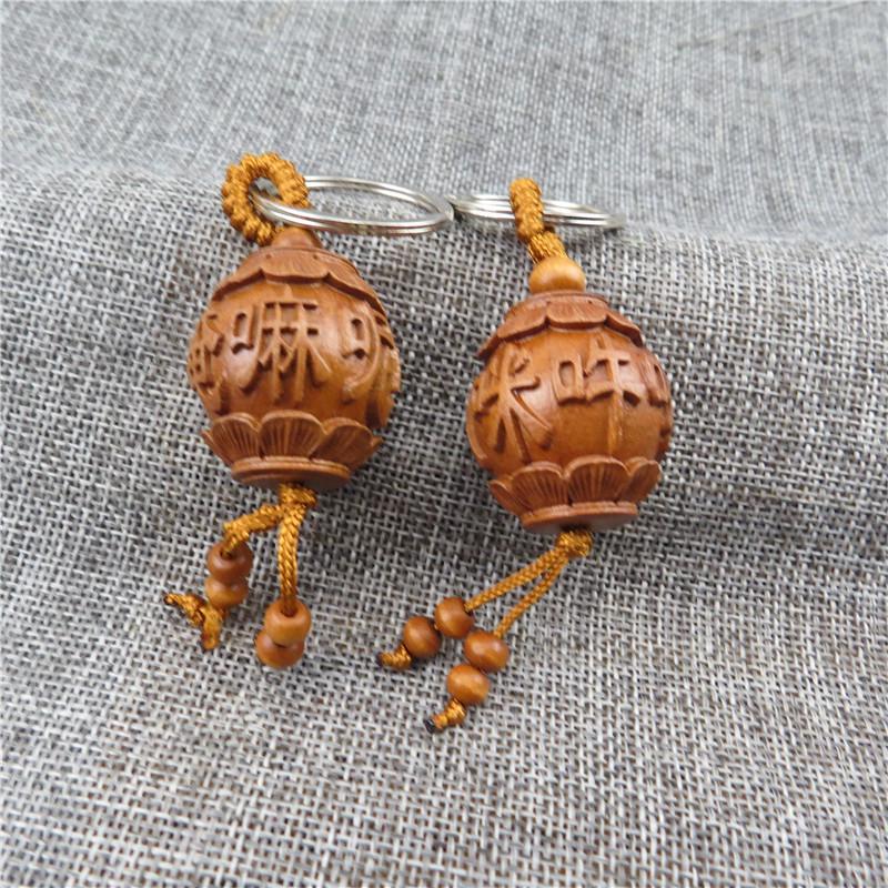 Брелок-подвеска в виде тыквы Pixiu из красного дерева с 3D-резьбой