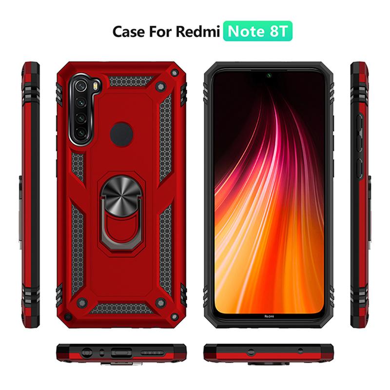 Чехол для Xiaomi Redmi Note 8T 7 8 Pro, роскошный противоударный чехол для телефона Redmi 7 8 7A 8A, автомобильный магнитный держатель с кольцом, задняя крышка