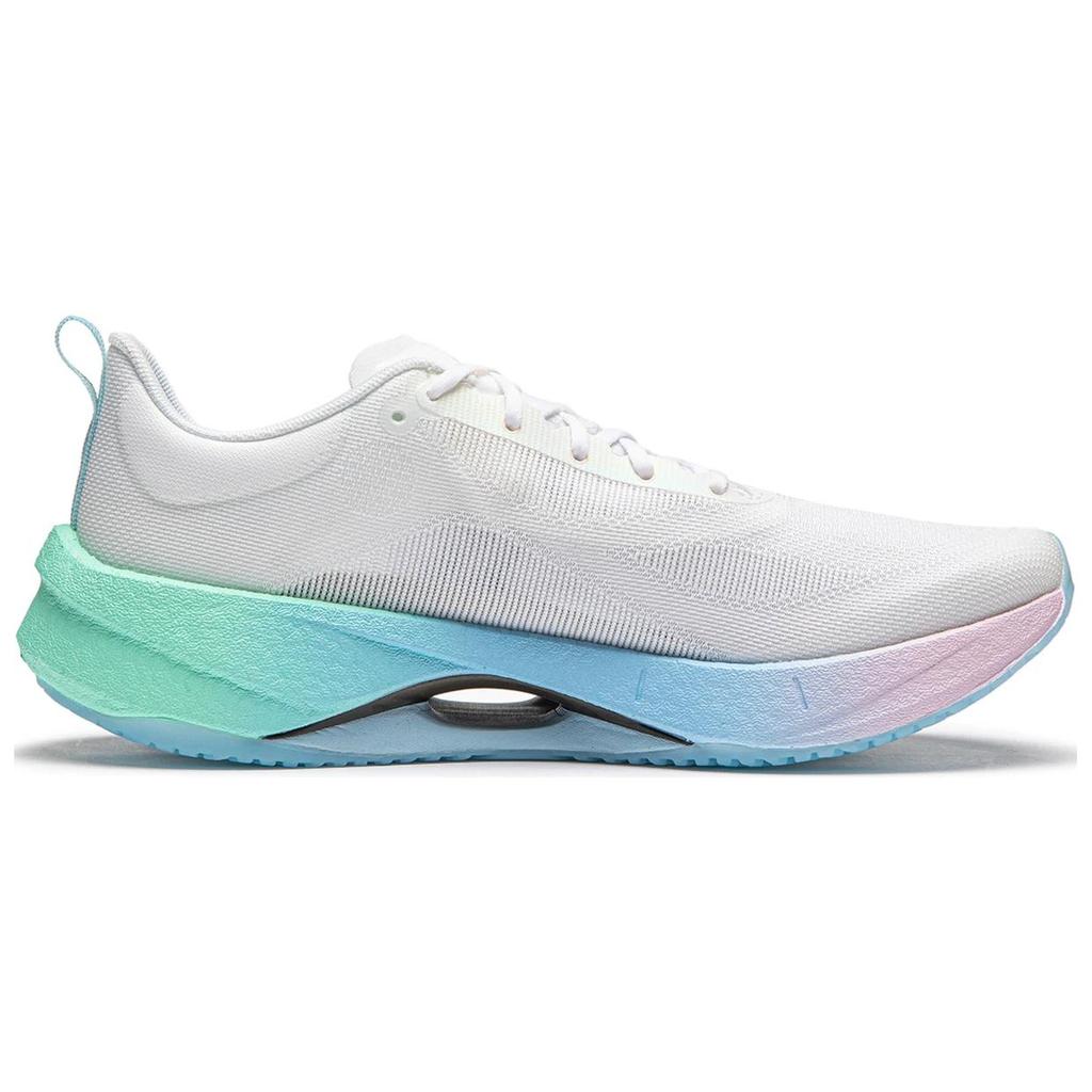Li Ning Super Light 21 Амортизирующие Скользкие Устойчивые к истиранию Дышащие Низкие Кроссовки для бега Женские Бело-синие ARBU002-9