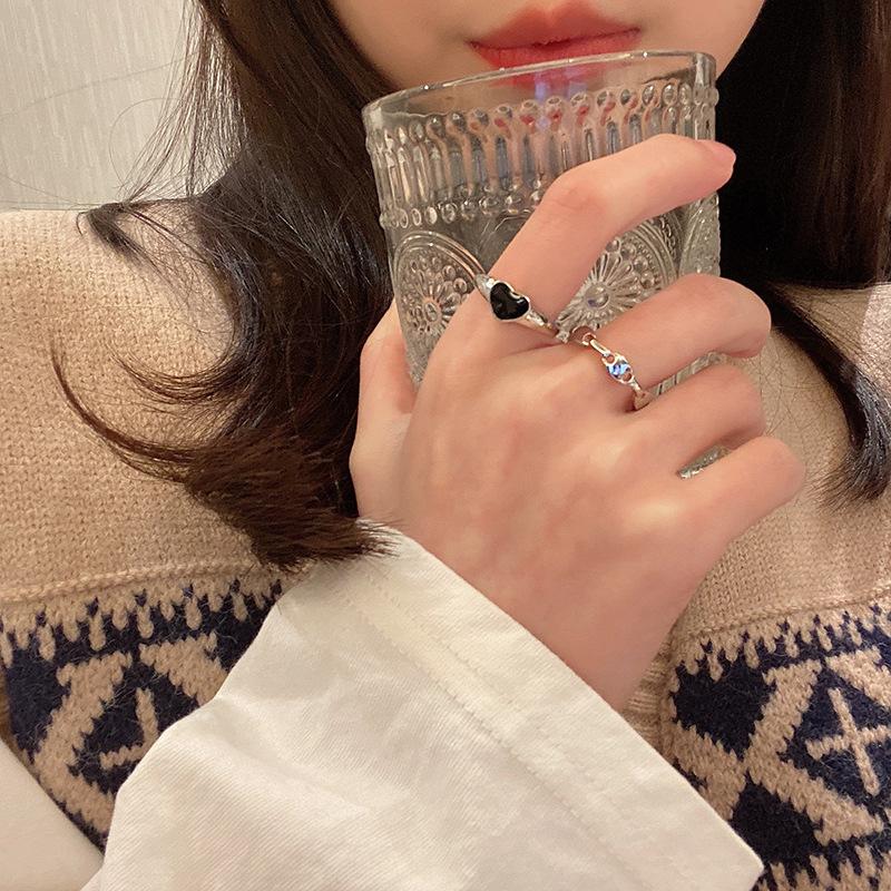 Эпоксидное кольцо Love Retro Simple Ins Cold Wind Live Mouth Ring Fashion Personality Design Sense Index Finger Ring